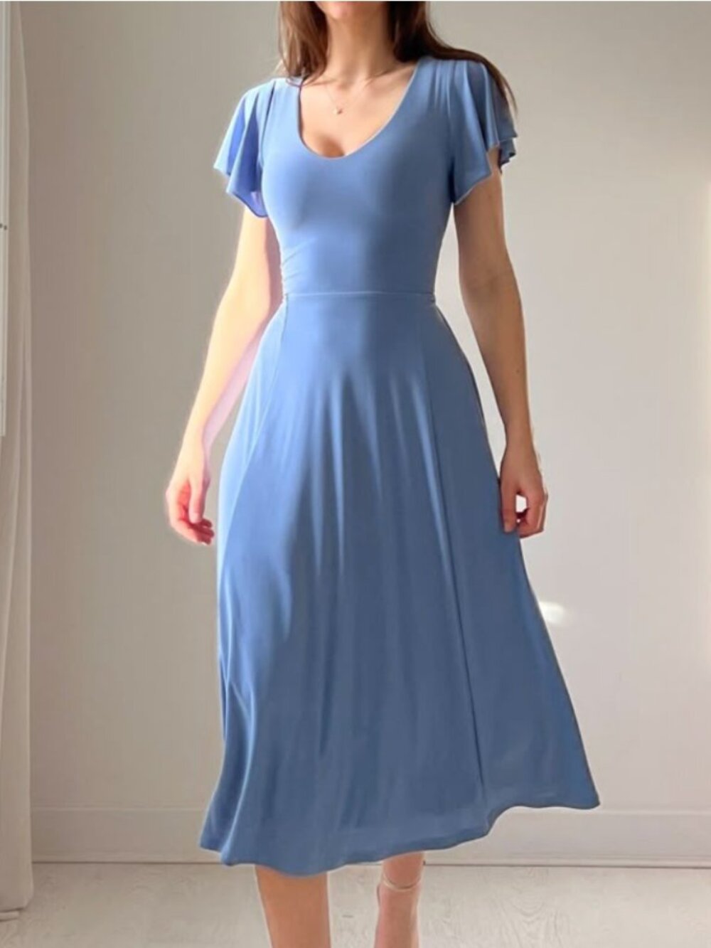 Ava Reversible Midi Dress S / Dusty Blue